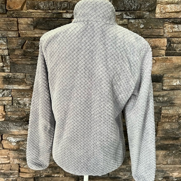 New Balance Gray Teddy Jacket Soft Quilted Design - Picture 2 of 13